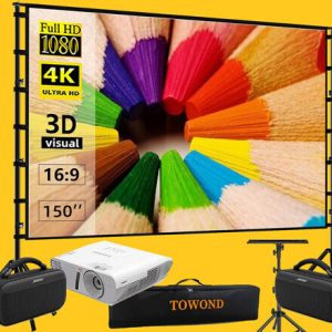 Movie Night Max Package with 1080p Projector, Screen, Stand and Bose Audio